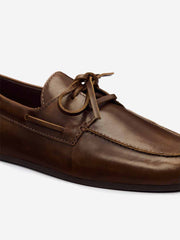 Reformation Fia Boat Loafer - Distressed Brown