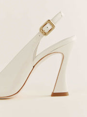 Reformation Nour Heeled Slingback - Almond Patent