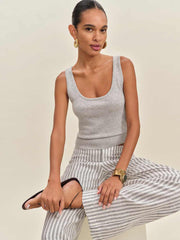Reformation Monaco Cashmere Reversible Tank - Foggy