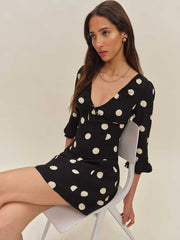 Reformation Lyssa Dress - Moon Dot