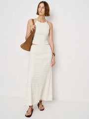 Reformation Vevina Knit Top - Fior Di Latte