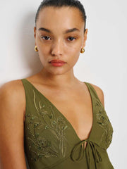 Reformation Ziva Dress - Olive
