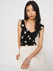 Reformation Lemmy Knit Top - Moon Dot