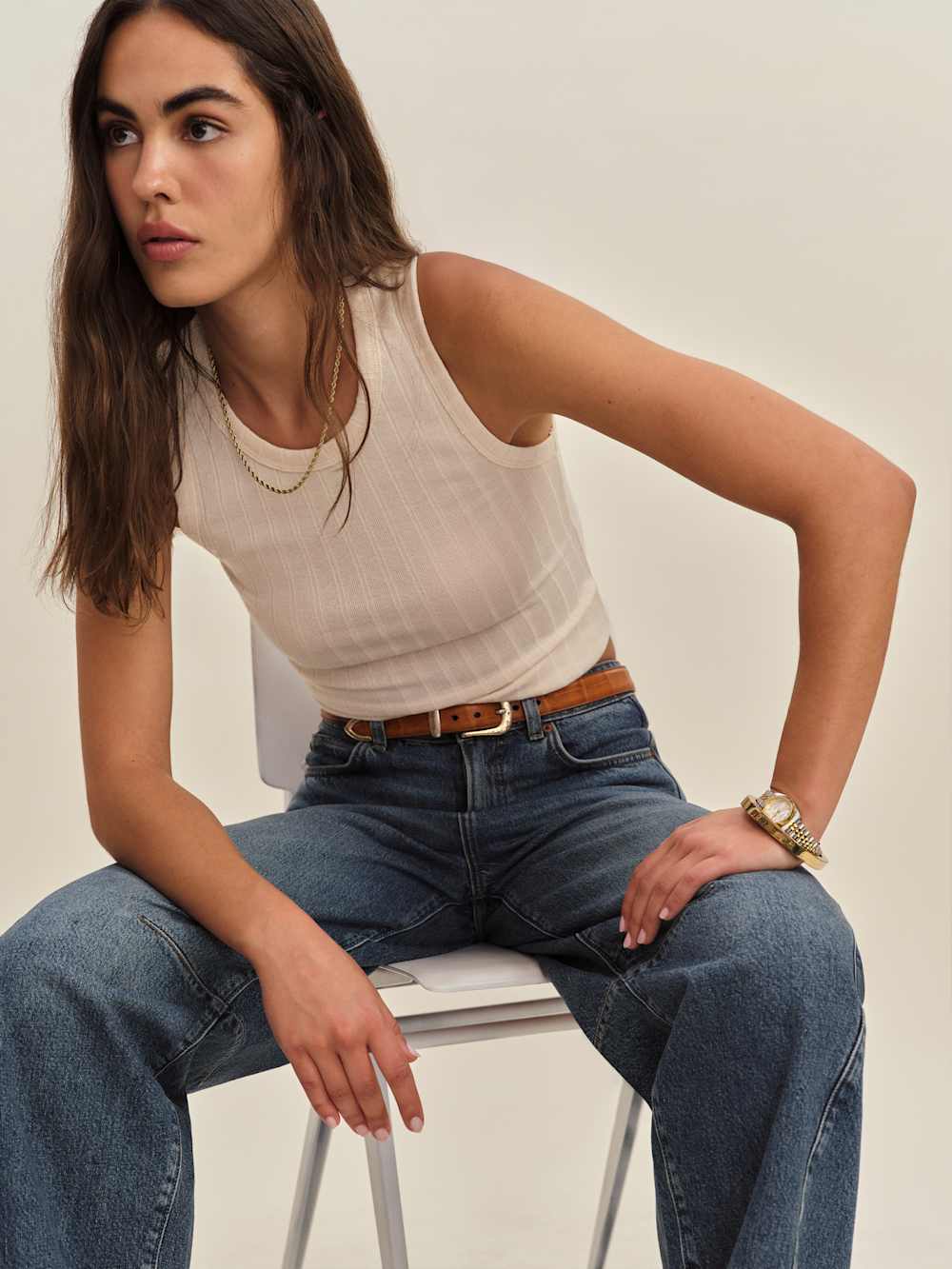 Reformation Kester Knit Top - Cream