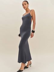 Reformation Averil Knit Dress - Grey Sky