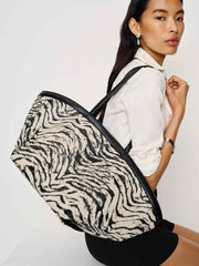 Reformation Lucia Tote Bag - Zebra Raffia