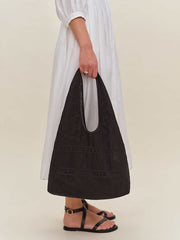 Reformation Aurelia Tote Bag - Black Lace