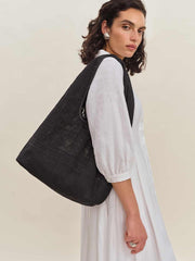 Reformation Aurelia Tote Bag - Black Lace