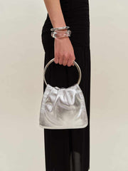 Reformation Liliana Mini Bag - Silver Leather