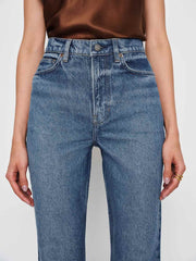 Reformation Harriet High Rise Relaxed Straight Jeans - Pelican