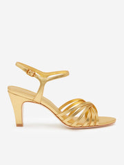 Reformation Paloma Heeled Sandal - Vintage Gold