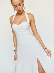 Reformation Petites Tala Linen Dress - White