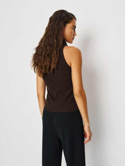 Reformation Marcy Cashmere Turtleneck Tank - Compost