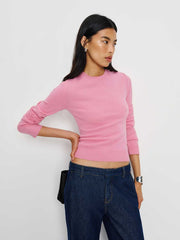 Reformation Lian Cashmere Crew Sweater - Taffy