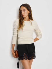 Reformation Lian Cashmere Crew Sweater - Gossamer