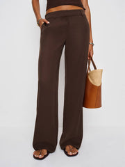 Reformation Gisele Low Rise Pant - Cafe