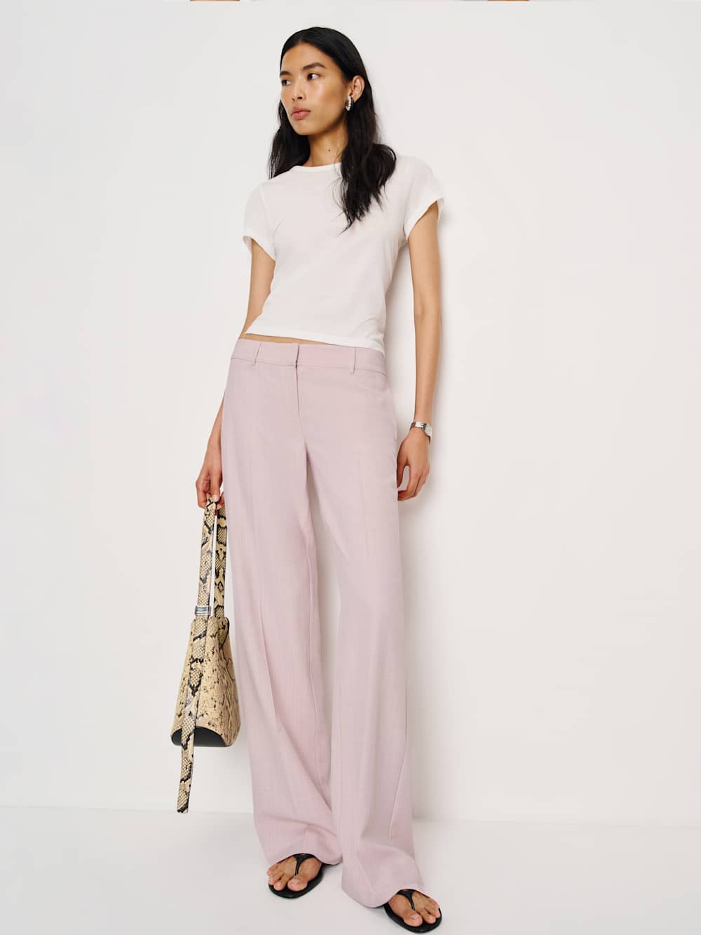 Reformation Gisele Low Rise Pant - Pink Stripe