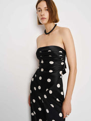 Reformation Marisol Silk Two Piece - Moon Dot