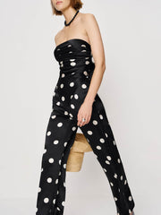 Reformation Marisol Silk Two Piece - Moon Dot