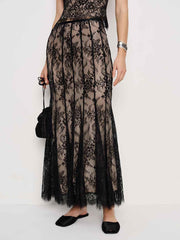 Reformation Octavia Skirt - Black Lace