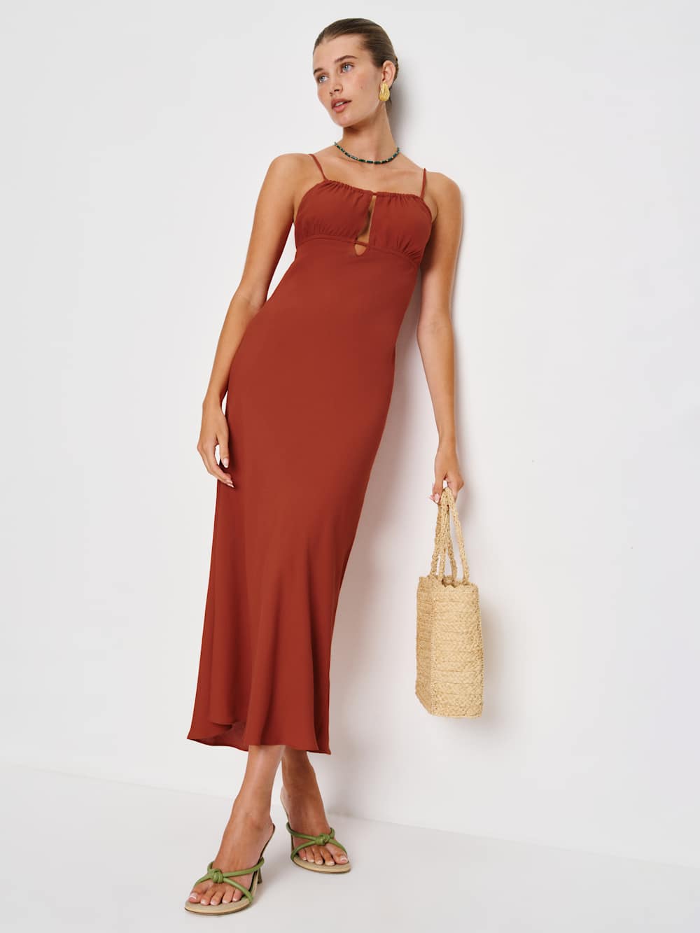 Reformation Zia Dress - Etruscan Red