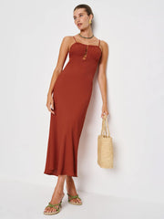 Reformation Zia Dress - Etruscan Red