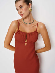 Reformation Zia Dress - Etruscan Red