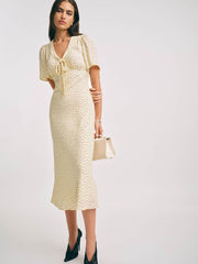 Reformation Tyra Dress - Salt And Pepper