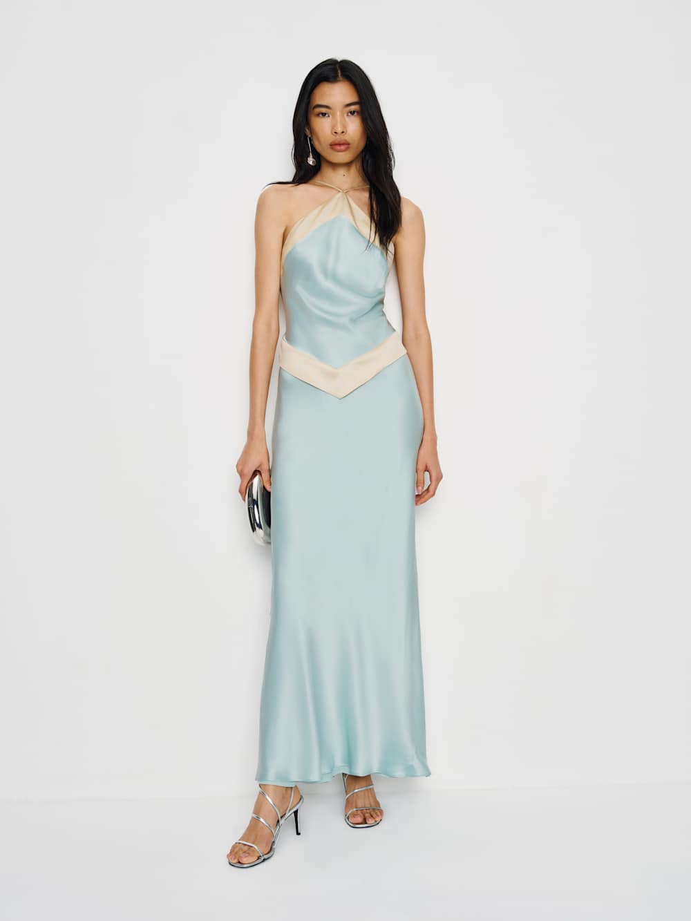 Reformation Jillian Silk Dress - Sea Glass