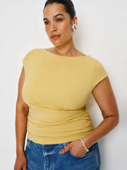 Reformation Madelyn Knit Top Es - Sunshine