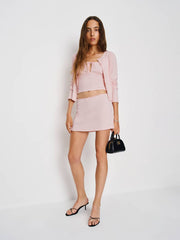 Reformation Emily Knit Skirt - Cherry Blossom
