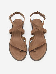 Reformation Jane Flat Sandal - Farro Suede