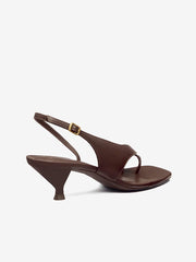 Reformation Marnie Heeled Sandal - Espresso Leather
