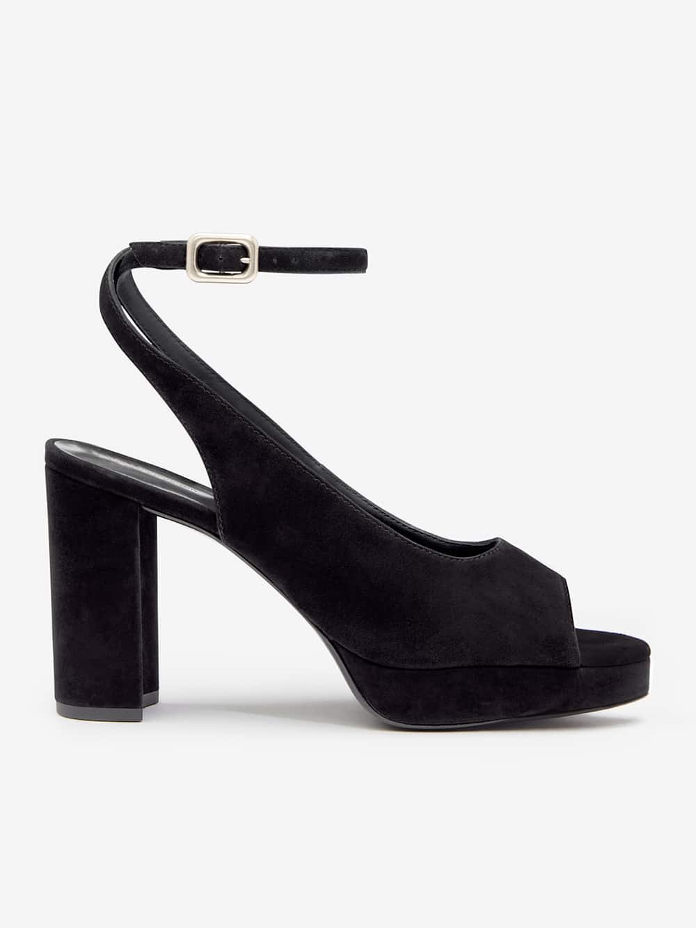 Reformation Paulette Platform Sandal - Black Suede