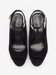 Reformation Paulette Platform Sandal - Black Suede