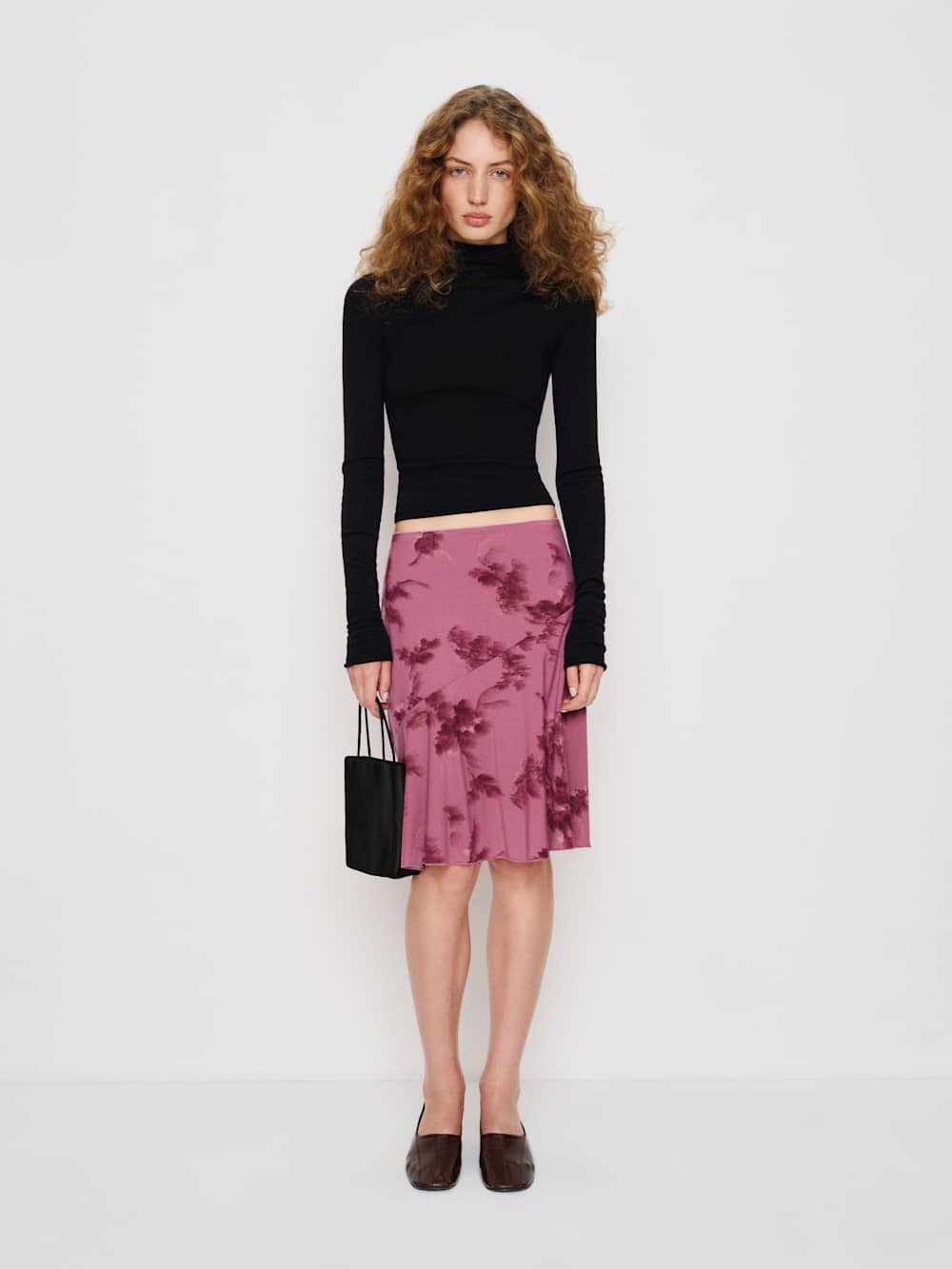 Reformation Cora Knit Skirt - Hothouse Rose