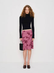 Reformation Cora Knit Skirt - Hothouse Rose
