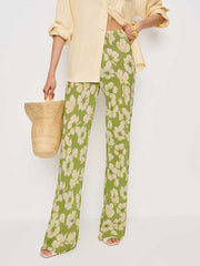 Reformation Gale Sheer Mid Rise Bias Pant - Lovebird