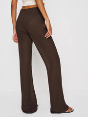 Reformation Gale Sheer Mid Rise Bias Pant - Mole
