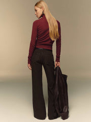 Reformation Jett Cashmere Turtleneck - Chianti
