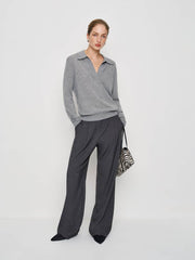Reformation Westley Cashmere Polo - Husky