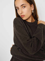 Reformation Fabian Regenerative Wool Crew - Espresso