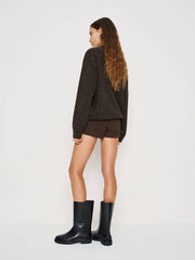 Reformation Fabian Regenerative Wool Crew - Espresso