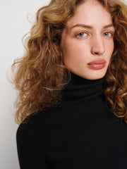 Reformation Helly Cashmere Turtleneck Dress - Black
