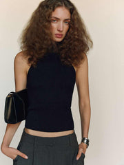 Reformation Leni Cashmere Halter - Black