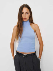 Reformation Leni Cashmere Halter - Ice Water