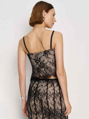 Reformation Tessi Top - Black Lace
