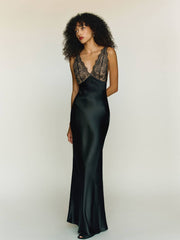 Reformation Katty Silk Dress - Black