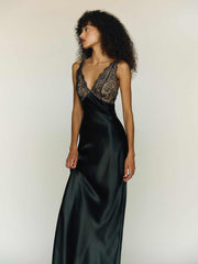 Reformation Katty Silk Dress - Black