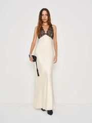 Reformation Katty Silk Dress - Fior Di Latte